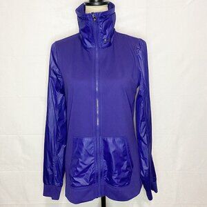 Under Armour Jacket All Season Gear Women's Medium Zip Fitted Blue Purple Light